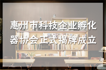 惠州市科技企業孵化器協會正式揭牌成立
